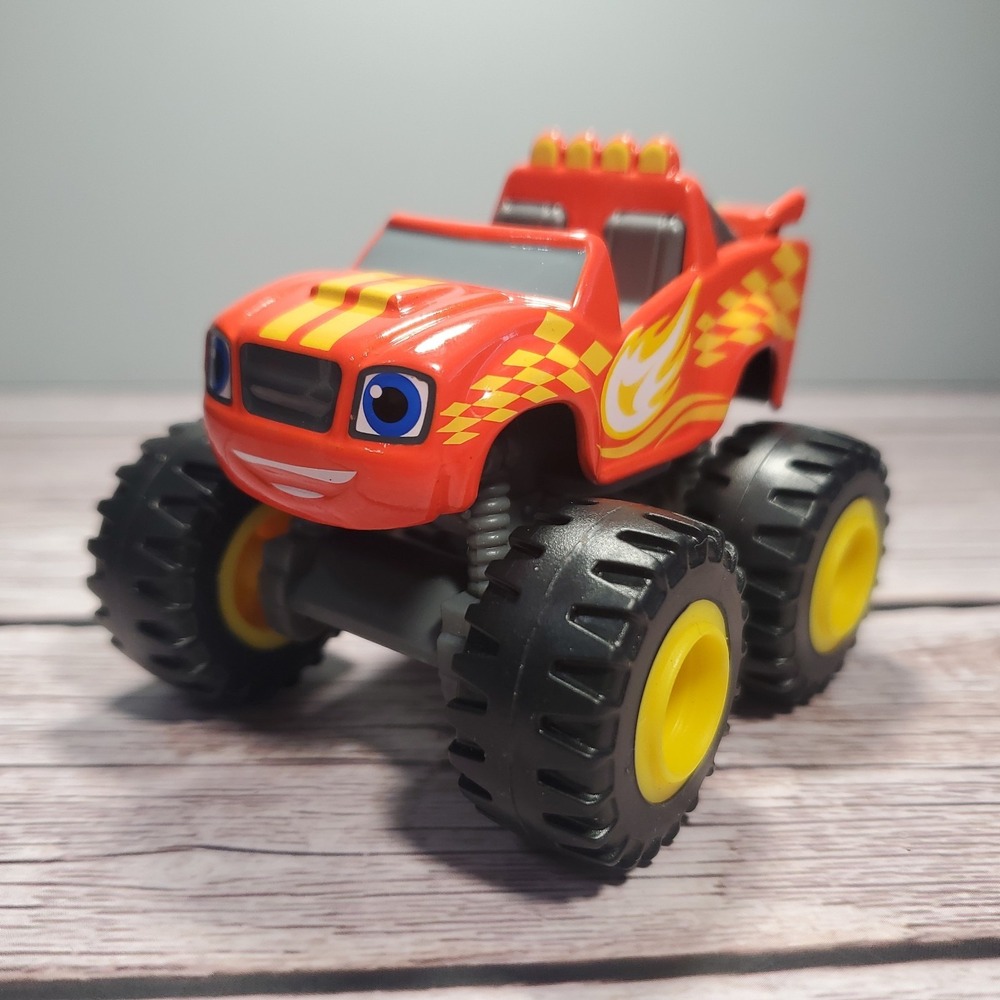 Blaze and The Monster Machines Blaze Checkered DieCast Mattel 2014